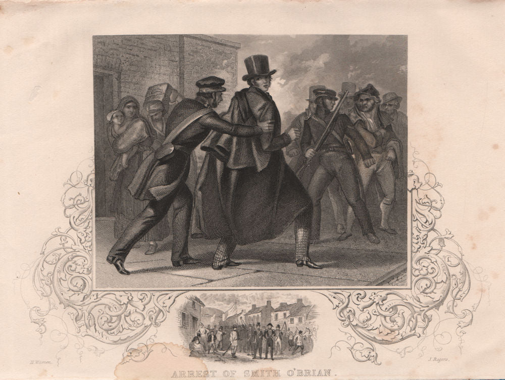 Arrest of Smith O'Brien. Irish Nationalist.Young Irelander rebellion.TALLIS 1853